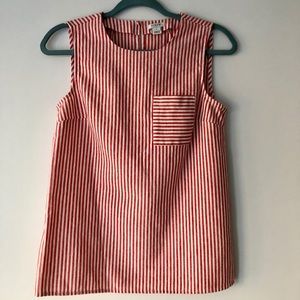 J. CREW • Size 2, Striped Sleeveless Top